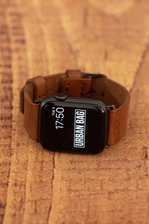 Curea din piele naturala handmade URBAN BAG pentru Apple Watch