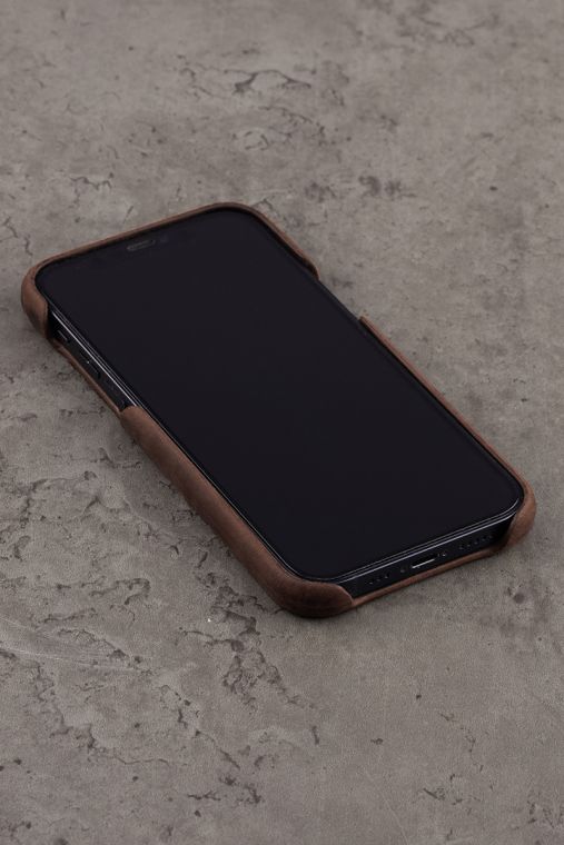 Husa piele naturala Iphone - Maro