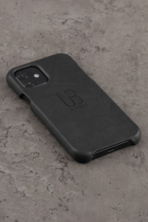 Husa piele naturala Iphone - Negru