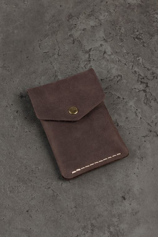 Portcard din piele naturala URBAN BAG Flip – Maro Inchis