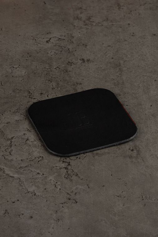 Coaster patrat URBAN BAG din piele naturala - Negru