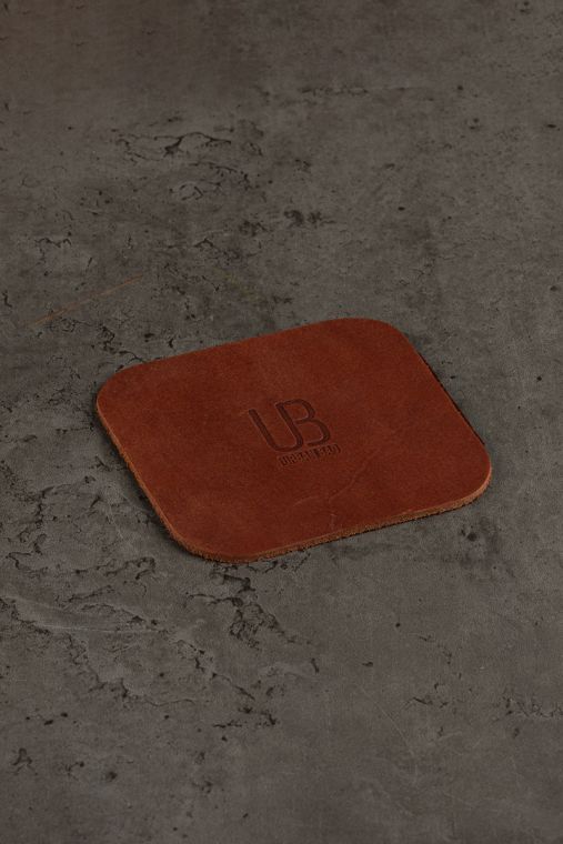 Coaster patrat URBAN BAG din piele naturala - Maro