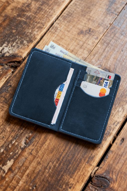 Portofel din piele naturala URBAN BAG Concept 1 – Albastru