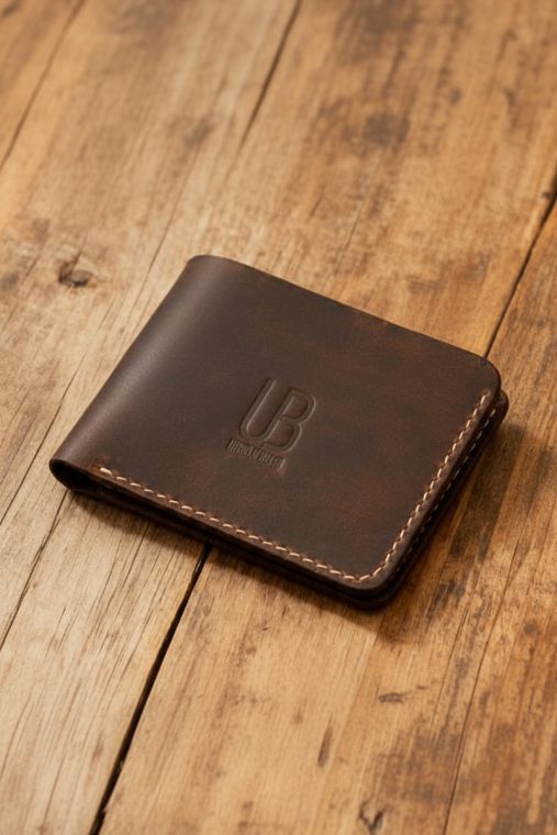 Portofel handmade din piele naturala URBAN BAG Concept 2 PLUS – Maro Inchis