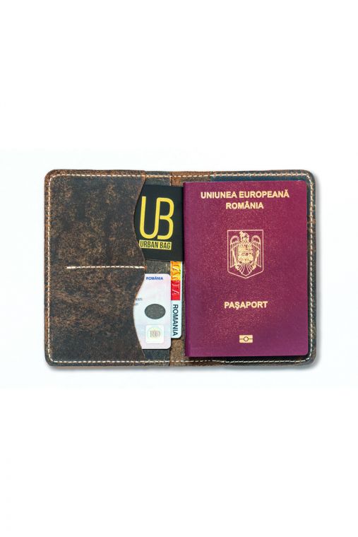 Portofel Port Pasaport din piele naturala URBAN BAG Journey - Albastru