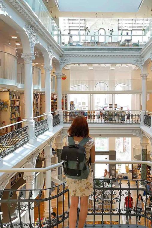 Rucsac din piele naturala si material textil URBAN BAG Otto – Verde