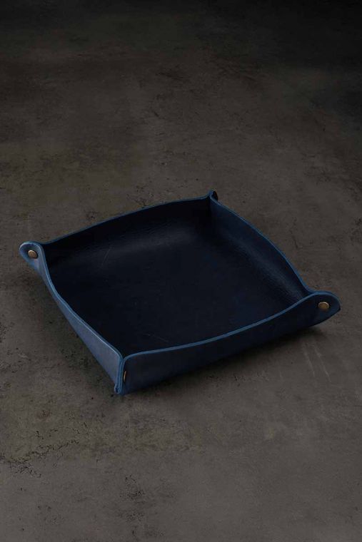 Tava organizator din piele naturala crazy horse URBAN BAG Nest - Albastru