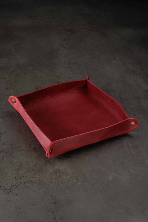 Tava organizator din piele naturala crazy horse URBAN BAG Nest - Rosu